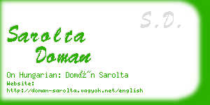 sarolta doman business card